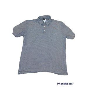 PATAGONIA Mens Short Sleeve Shirt Golf Polo Organic Cotton Striped Black Size L